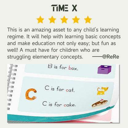 TIMETOME Reusable Writing & Drawing Workbook Set for Kids