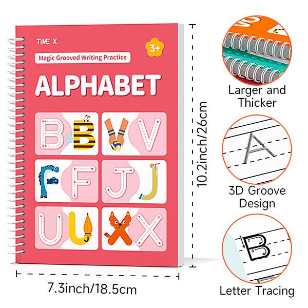 TIMETOME Reusable Writing & Drawing Workbook Set for Kids