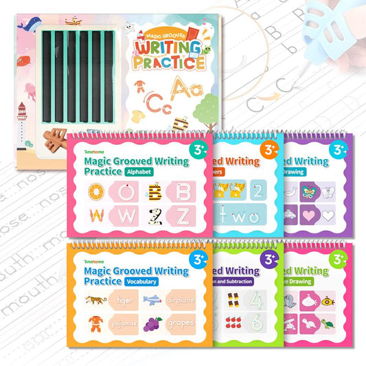 TIMETOME Reusable Writing & Drawing Workbook Set for Kids